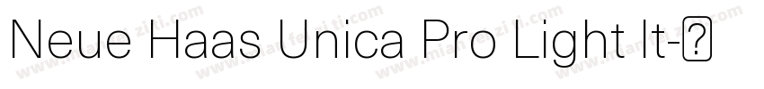 Neue Haas Unica Pro Light It字体转换